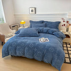 3-Piece MonoFloral Duvet Cover Bedding Set
