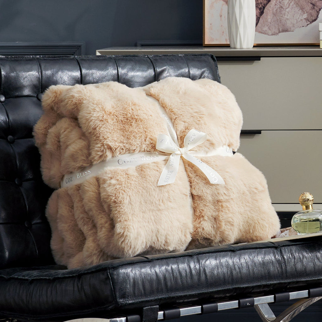 Bubble Tie-Dye Faux Fur Throw