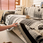 Paw Print Throw Couch Cover