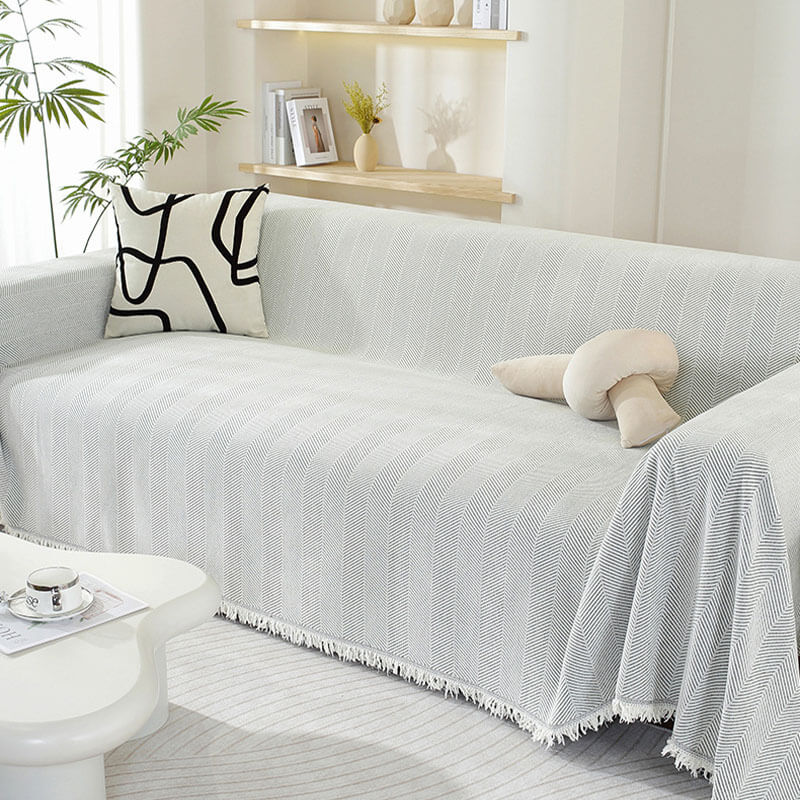 Tassel Weave Chenille Couch Cover