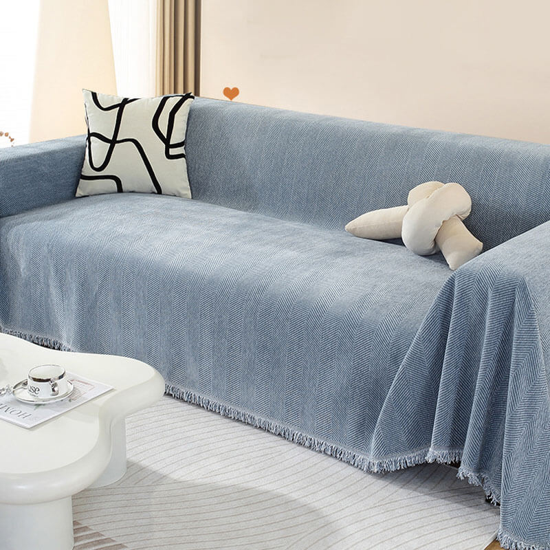 Tassel Weave Chenille Couch Cover Secondary image