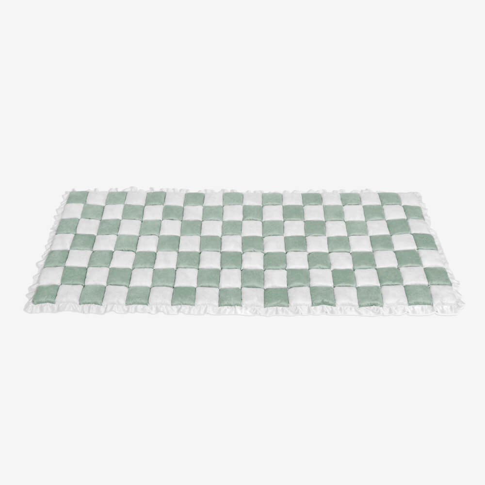 Cream Fuzz Dog Bed Mat
