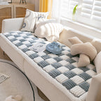 Cream Fuzz Dog Bed Mat