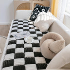 Cream Fuzz Dog Bed Mat