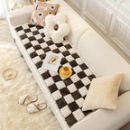 Cream Fuzz Dog Bed Mat
