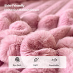 Striped Faux Fur Fitted Sheet