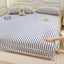 Striped Milk Velvet Fitted Sheet