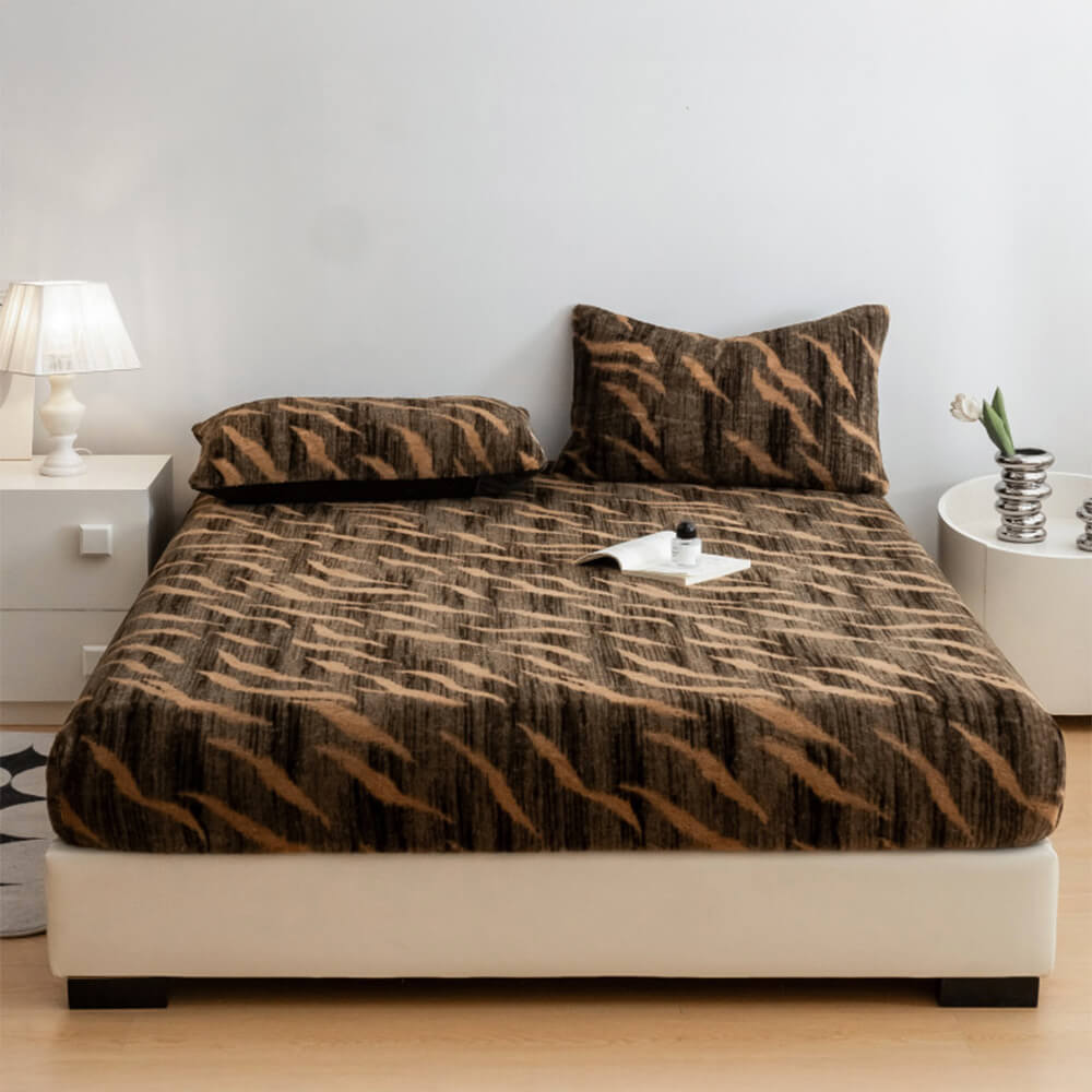 Leopard Faux Fur Fitted Sheet