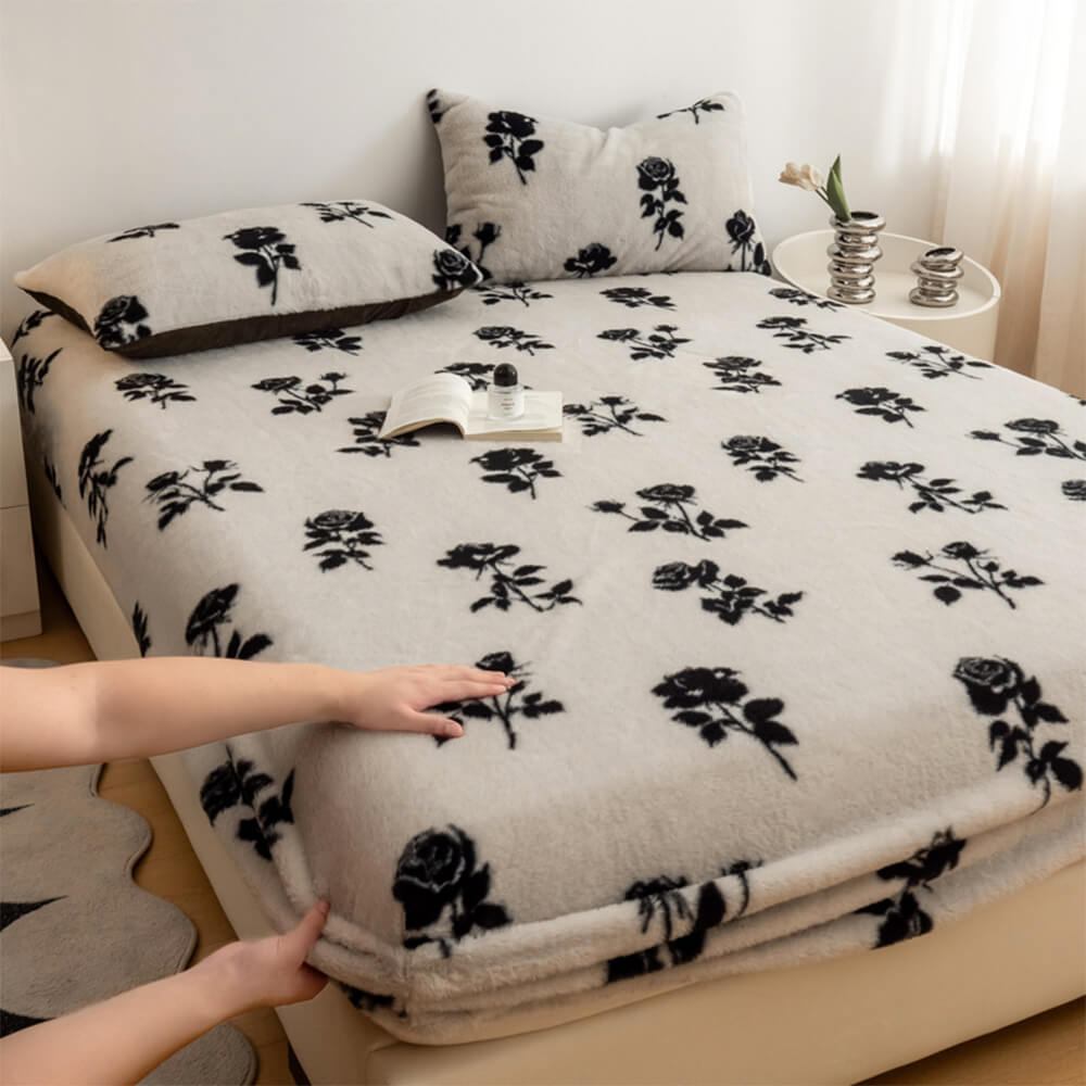 Leopard Faux Fur Fitted Sheet