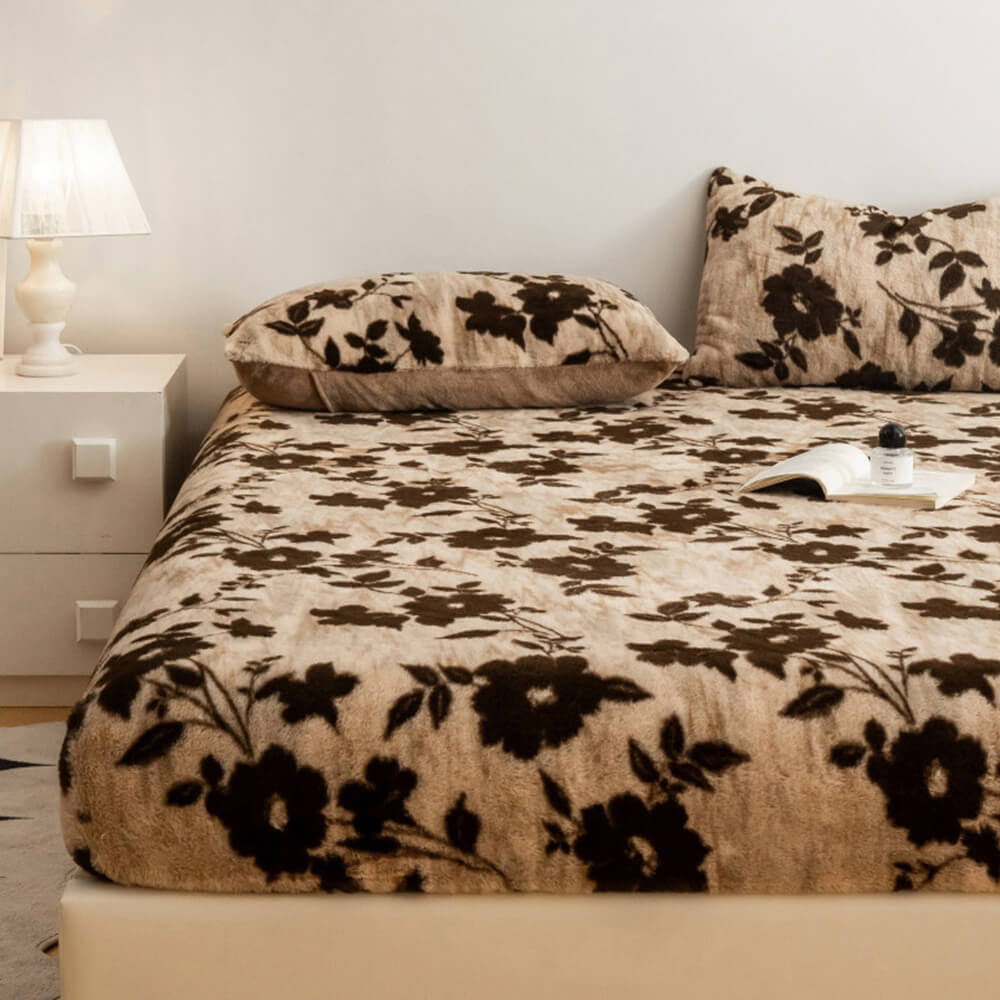 Leopard Faux Fur Fitted Sheet