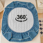 Velvet Cloud Textured Milk Fitted Sheet
