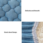 Velvet Cloud Textured Milk Fitted Sheet