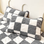 Checkered Milk Velvet Fitted Sheet