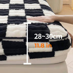 Checkered Milk Velvet Fitted Sheet