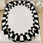 Checkered Milk Velvet Fitted Sheet