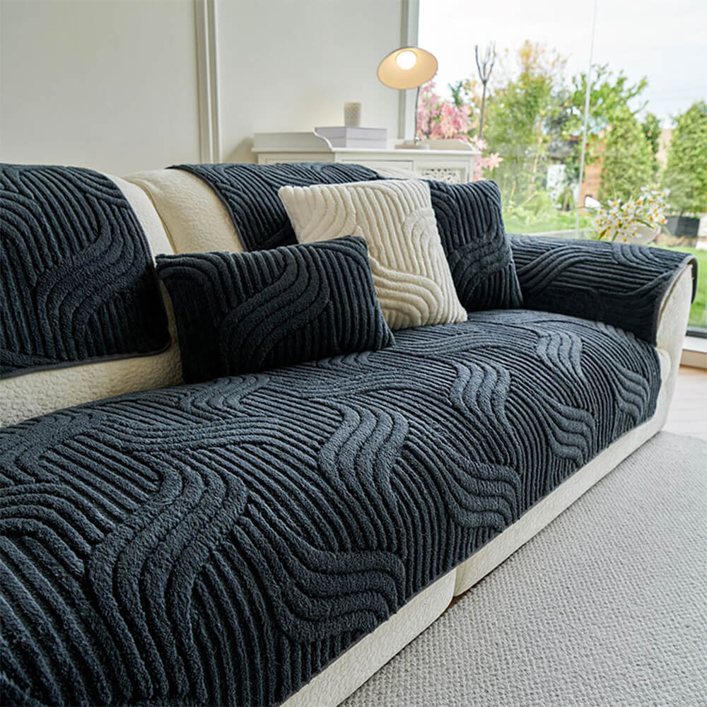 Geo Plush Couch Cover