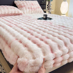 Faux Rabbit Plush Fitted Sheet