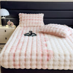 Faux Rabbit Plush Fitted Sheet