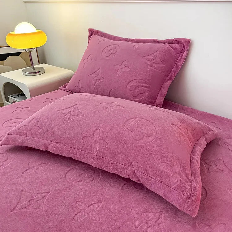 3-Piece MonoFloral Duvet Cover Bedding Set