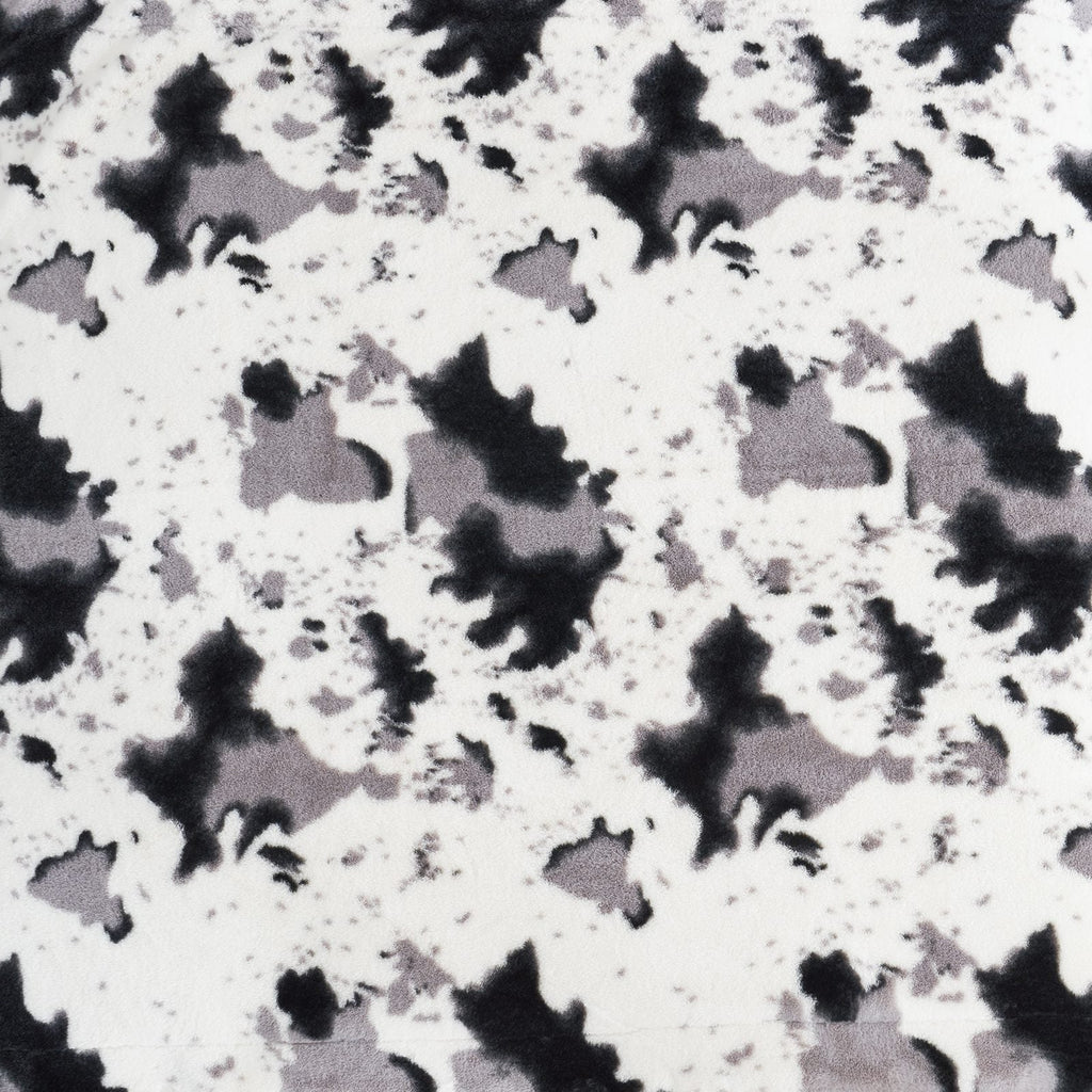 Cow Print Faux Fur Throw