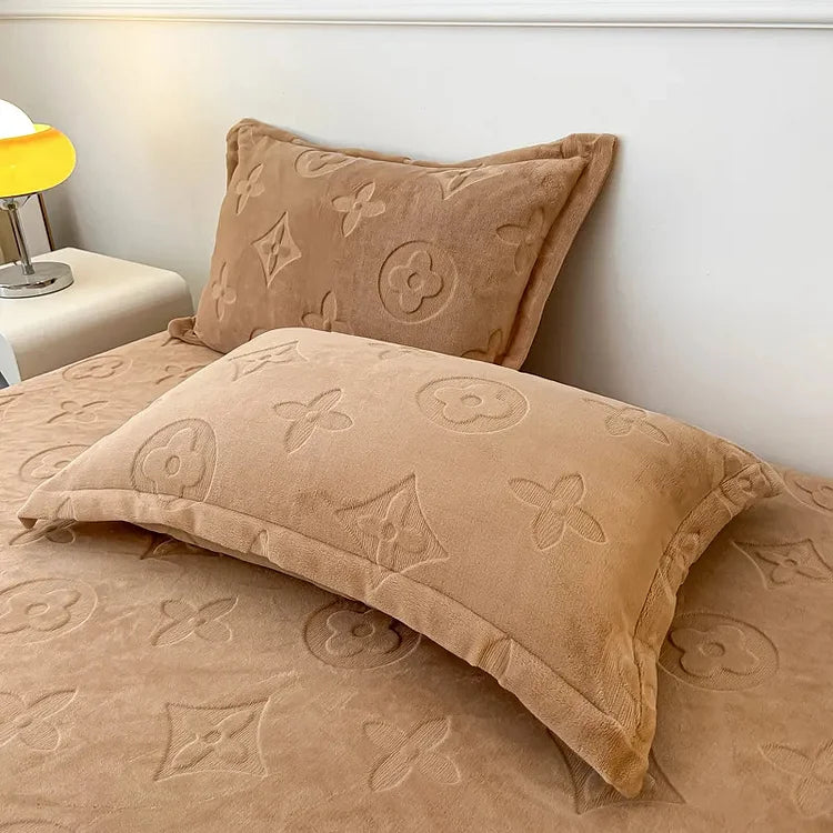3-Piece MonoFloral Duvet Cover Bedding Set
