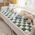 Cream Fuzz Dog Bed Mat